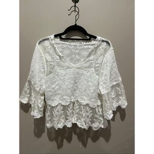 Boho white blouse